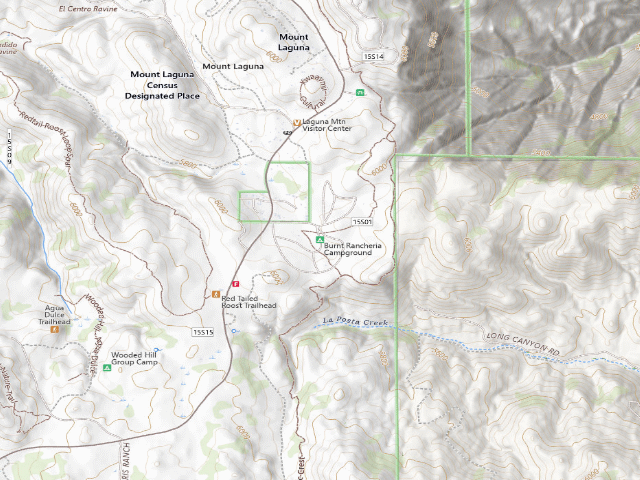 USGS topographic map of Burnt Rancheria Campground