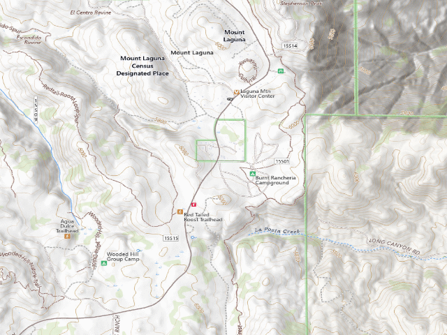 USGS topographic map of Burnt Rancheria Campground