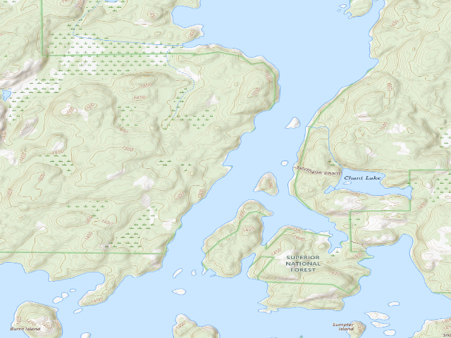 USGS topographic map of Burntside Lake Site 3
