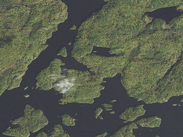 Aerial image of Burntside Lake Site 5