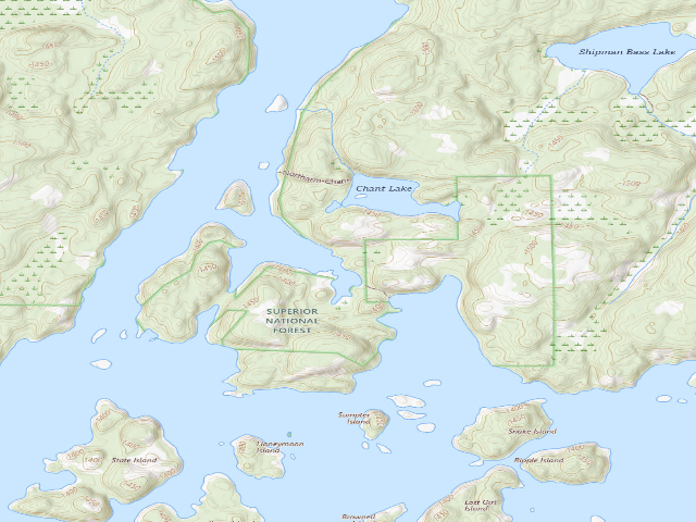 USGS topographic map of Burntside Lake Site 5