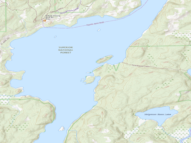 USGS topographic map of Burntside Lake Site 6