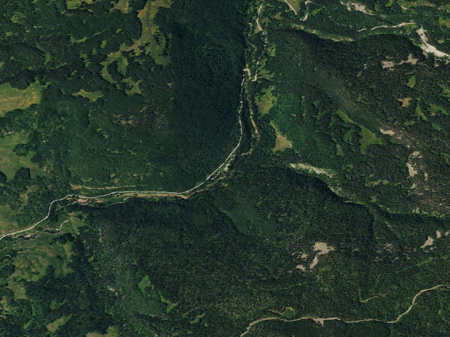 Aerial image of Burro Bridge Campground 
