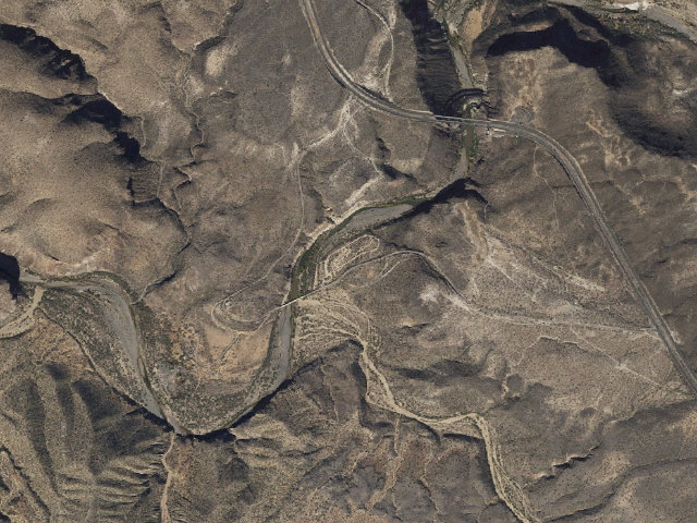 Aerial image of Burro Creek Campground