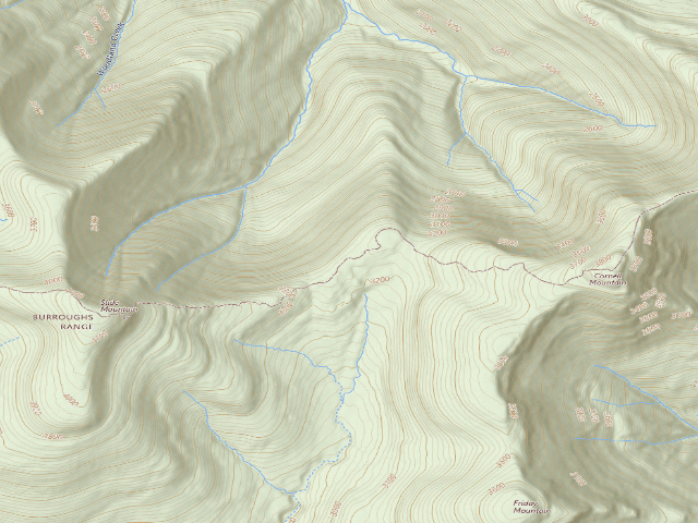 USGS topographic map of Burroughs Trail Campsite #2 [DEC #228724] (Slide Mountain Wilderness)