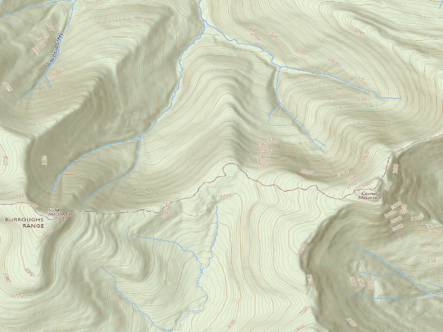 USGS topographic map of Burroughs Trail Campsite #4 [DEC #228722] (Slide Mountain Wilderness)