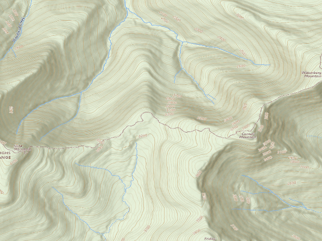 USGS topographic map of Burroughs Trail Campsite #6 [DEC #228720] (Slide Mountain Wilderness)