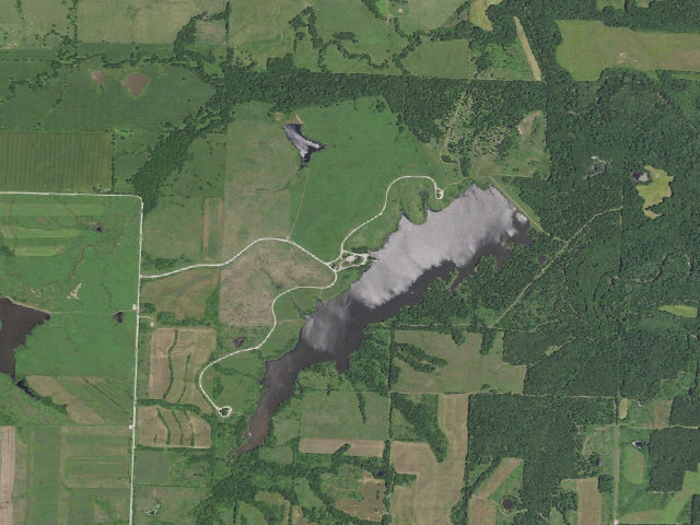 Aerial image of Bushwhacker Lake Conservation Area