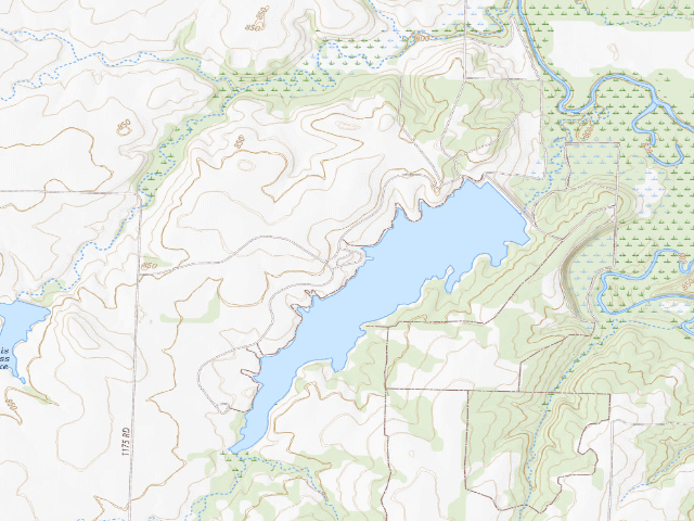 USGS topographic map of Bushwhacker Lake Conservation Area