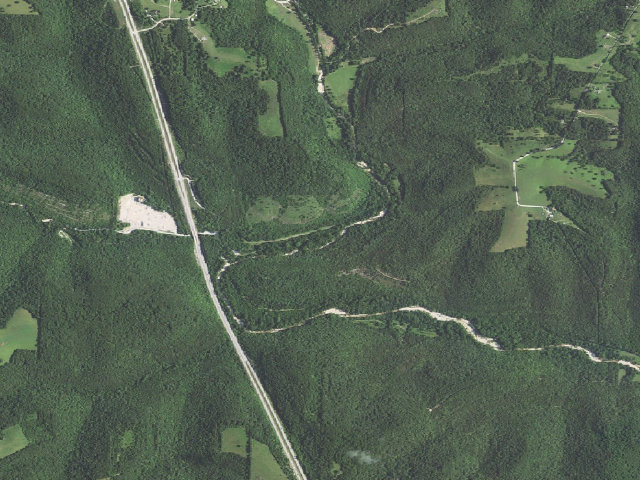 Aerial image of Busiek State Forest and Wildlife Area