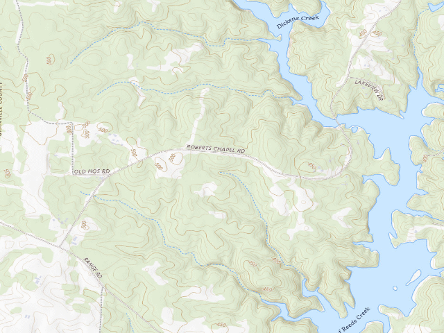 USGS topographic map of Butner-Falls of Neuse Game Land camping area #2