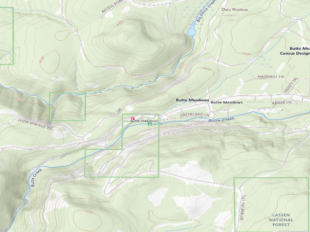 USGS topographic map of Butte Meadows