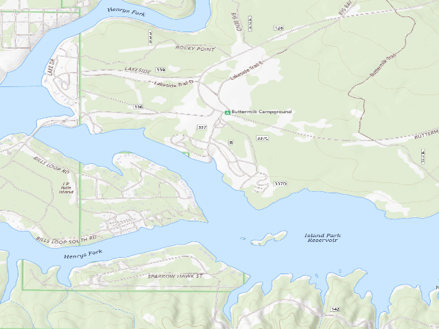 USGS topographic map of Buttermilk