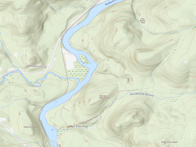 USGS topographic map of Buttermilk Road Campsite 9 (Lake George Wild Forest)