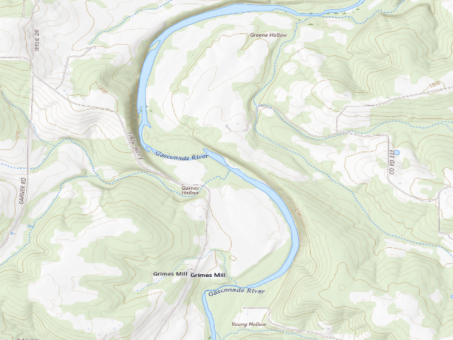 USGS topographic map of Buzzard Bluff Access