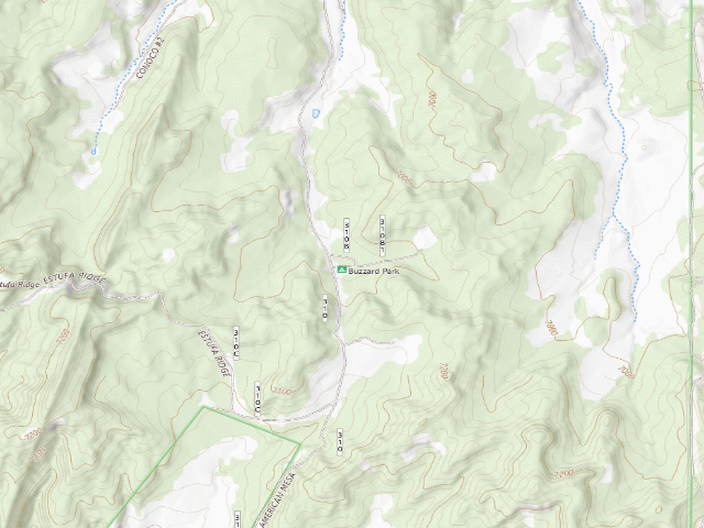 USGS topographic map of Buzzard Park Campground