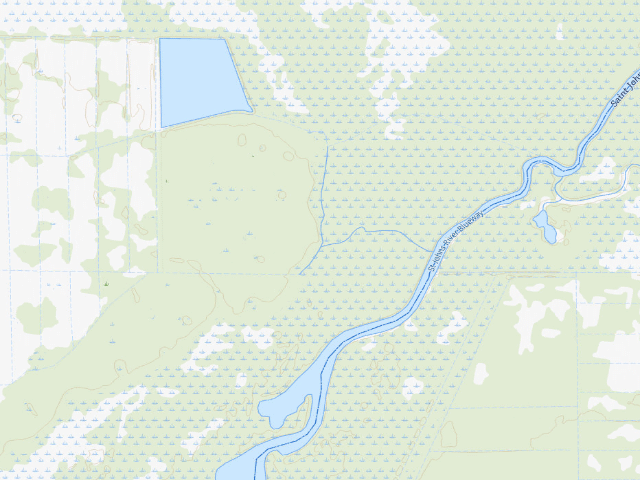 USGS topographic map of Buzzard's Roost Camp (River Lakes Conservation Area)