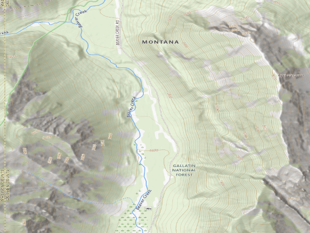 USGS topographic map of Bvrcr 1.5 Camp