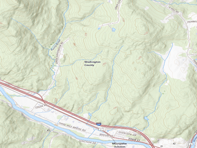 USGS topographic map of C.C. Putnam State Forest primitive camping area 1