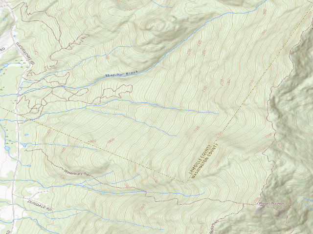 USGS topographic map of C.C. Putnam State Forest primitive camping area 3