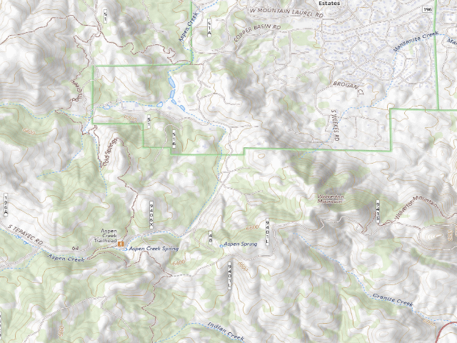 USGS topographic map of C64 Copper Basin Designated Disp.