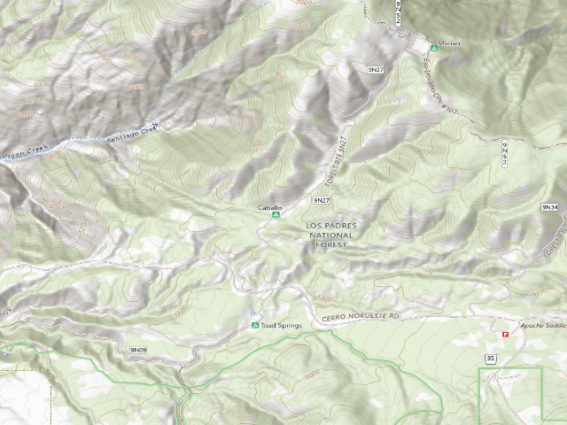USGS topographic map of Caballo