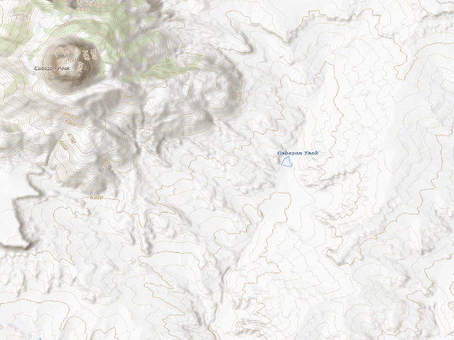 USGS topographic map of Cabezon Wilderness Study Area 