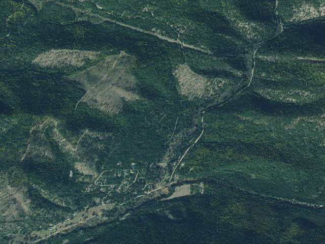 Aerial image of Cabin City Campground