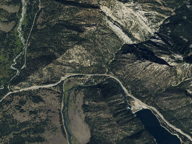 Aerial image of Cabin Creek Campground
