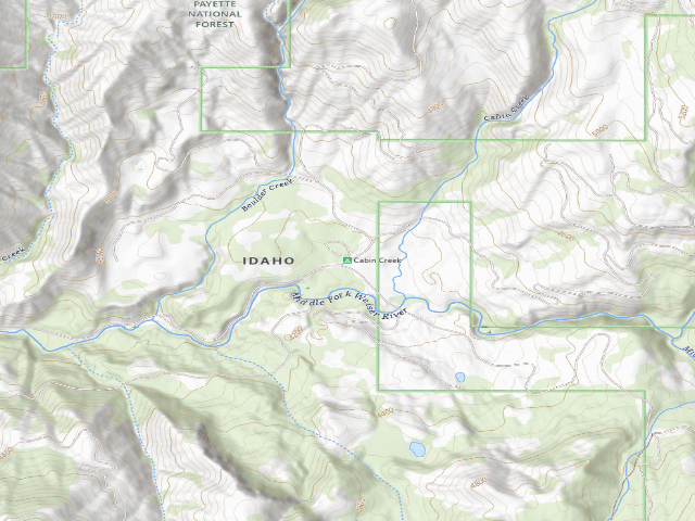 USGS topographic map of Cabin Creek