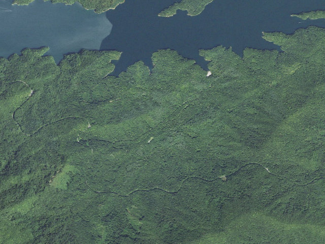 Aerial image of Cable Cove Campground