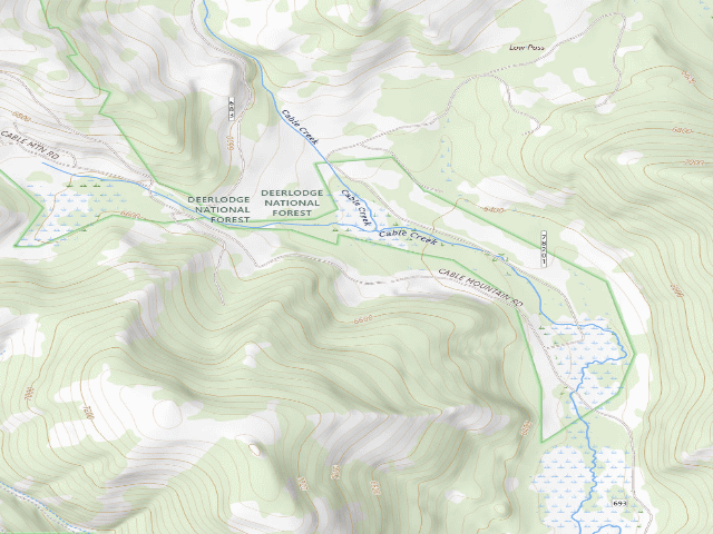 USGS topographic map of Cable Creek-001
