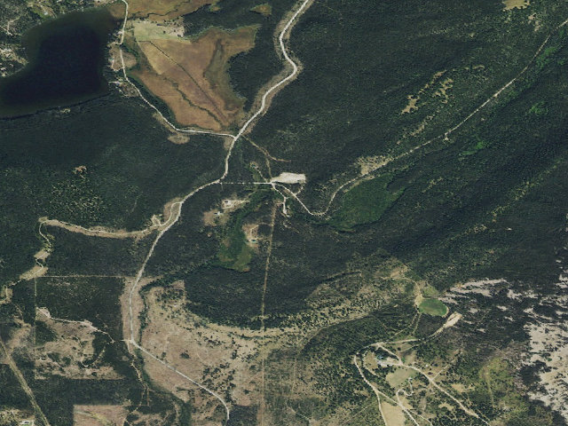 Aerial image of Cable Mountain Campground