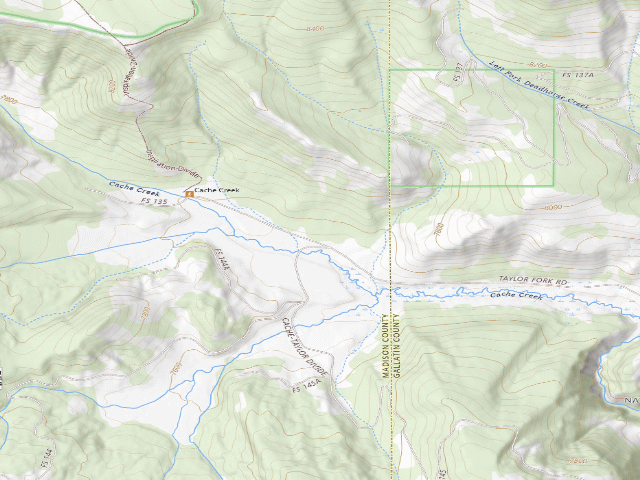 USGS topographic map of Cache Creek 2