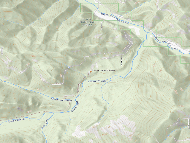 USGS topographic map of Cache Creek