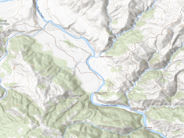 USGS topographic map of Cache Creek Natural Area