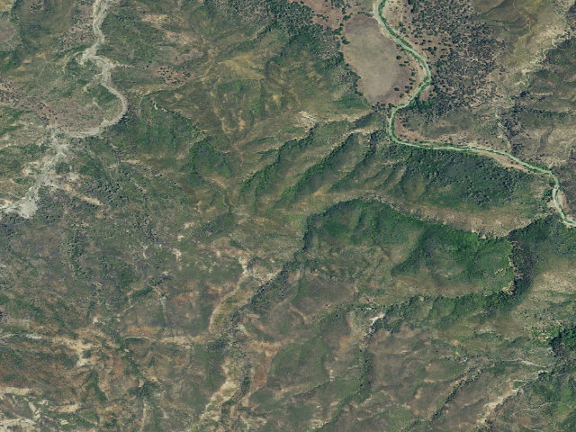 Aerial image of Cache Creek Wilderness
