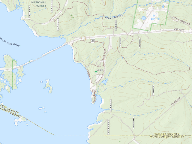 USGS topographic map of Cagle