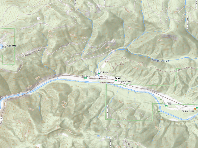 USGS topographic map of Cal Ida