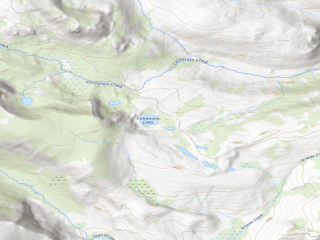 USGS topographic map of California Lake Dispersed