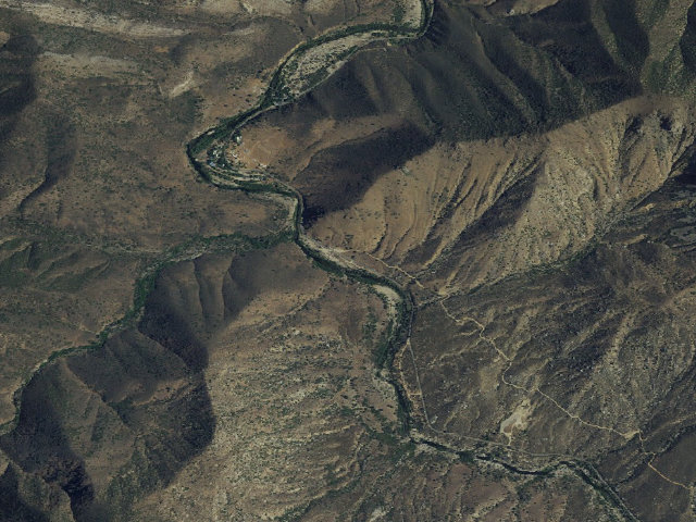 Aerial image of Calkins Flat Dispersed Campground