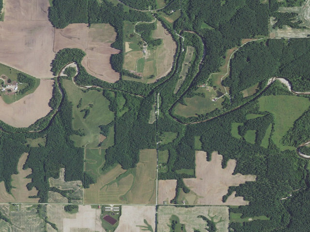 Aerial image of Callahan Mound Access