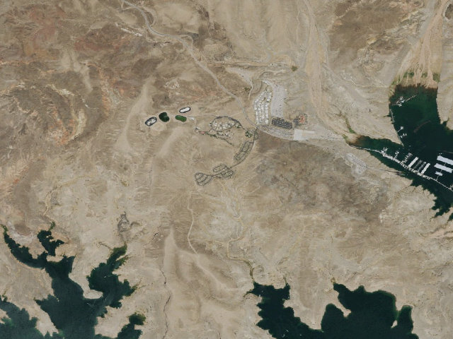 Aerial image of Callville Bay Campground