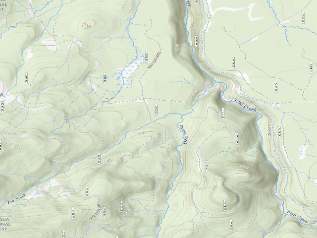USGS topographic map of Camas Creek