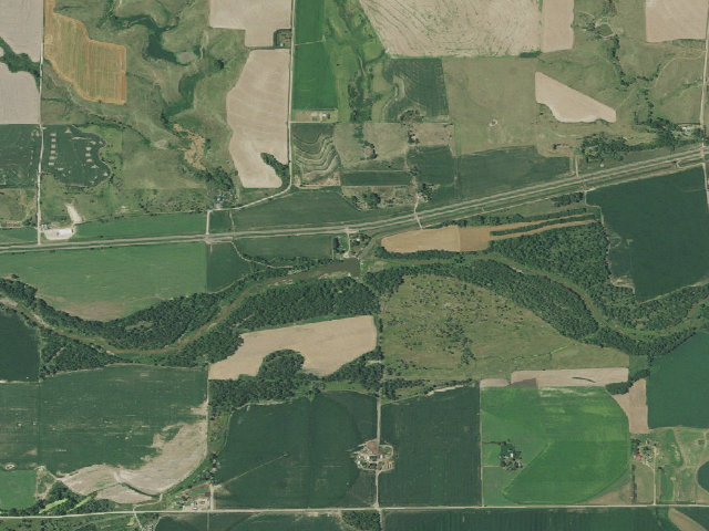 Aerial image of Cambridge Diversion Dam WMA