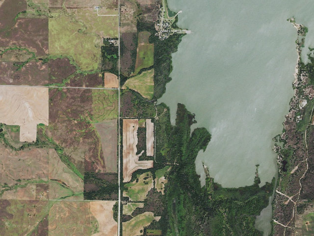 Aerial image of Camp #1 (Fort Supply WMA)