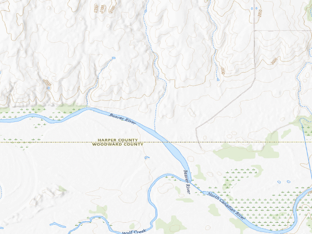 USGS topographic map of Camp 1 (Hal and Fern Cooper WMA)