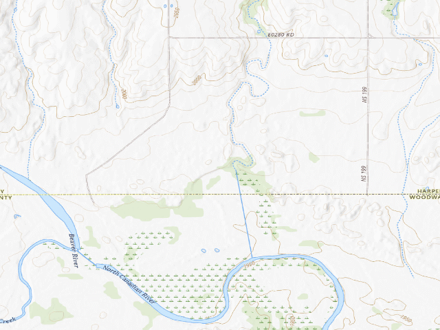 USGS topographic map of Camp 2 (Hal and Fern Cooper WMA)