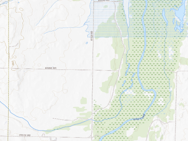 USGS topographic map of Camp #3 (Fort Supply WMA)