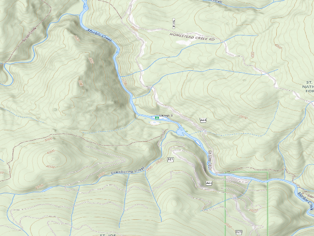 USGS topographic map of Camp 3